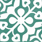 green and white cement tiles